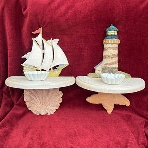 2000 Growth Cooperate Co., LTD. Ship and Lighthouse Wall Decor candle holder.